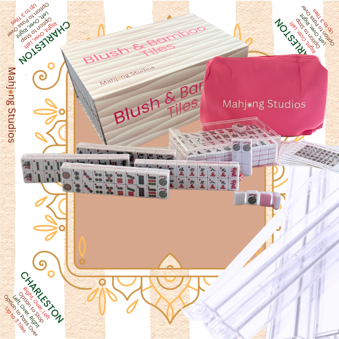 Mahjong Studios – Blush & Bamboo American Mahjong Bundle (166 Tiles)