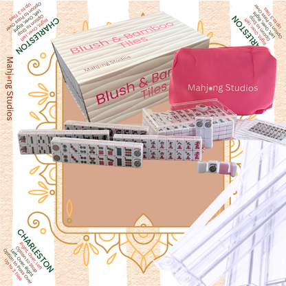 Mahjong Studios – Blush & Bamboo American Mahjong Bundle (166 Tiles)