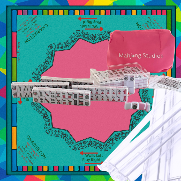 Mahjong Studios – Blush & Bamboo American Mahjong Bundle (166 Tiles)