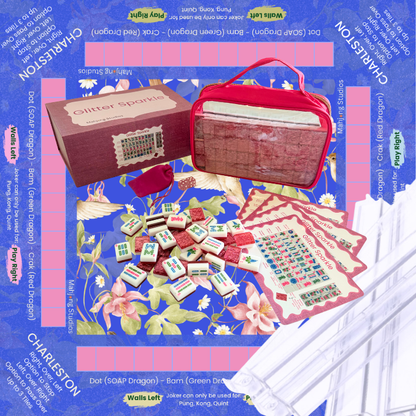 Glitter Sparkle - American Mahjong Tile Set (166 Tiles) Pink Bundle