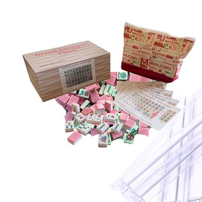 Rose Dragon American Mahjong Pink Tile Set Bundle (with Blanks)