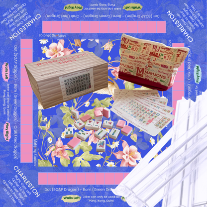 Rose Dragon American Mahjong Pink Tile Set Bundle (with Blanks)
