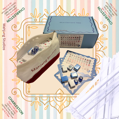 Mahjong Studios – Blue Element American Mahjong Tile Set (166 Tiles)