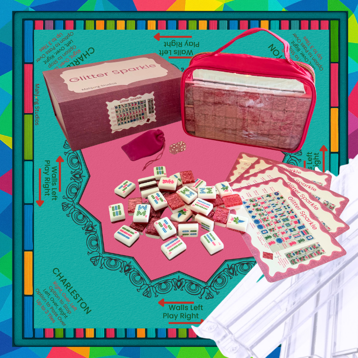 Glitter Sparkle - American Mahjong Tile Set (166 Tiles) Pink Bundle