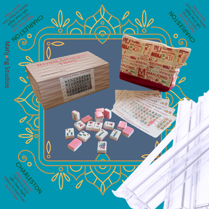 Rose Dragon American Mahjong Pink Tile Set Bundle (with Blanks)