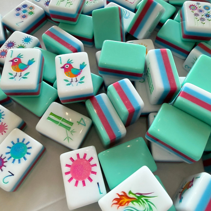 Teal - Lunaflor Mahjong Tiles - 160 American Mahjong Tiles