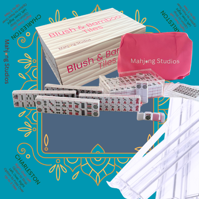 Mahjong Studios – Blush & Bamboo American Mahjong Bundle (166 Tiles)