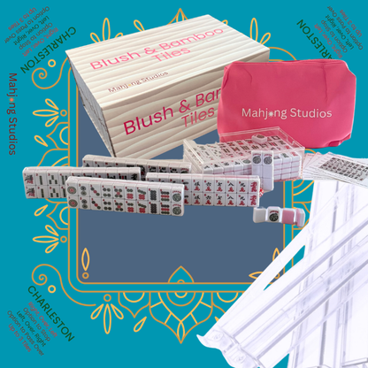 Mahjong Studios – Blush & Bamboo American Mahjong Bundle (166 Tiles)