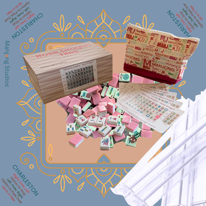 Rose Dragon American Mahjong Pink Tile Set Bundle (with Blanks)