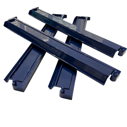 Mahjong Rack and Pusher Set of 4 - Solid Colors Red Blue White