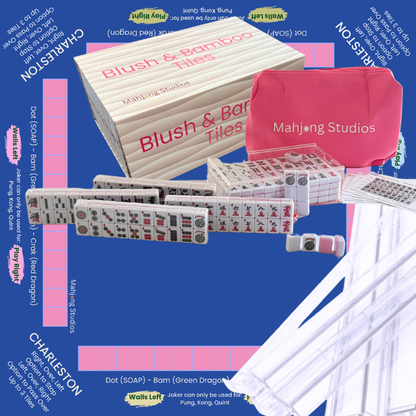 Mahjong Studios – Blush & Bamboo American Mahjong Bundle (166 Tiles)