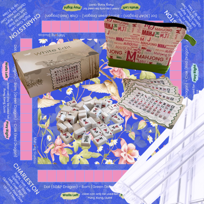 White Edit American Mahjong Tile Set Bundle (with Blanks)