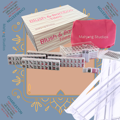 Mahjong Studios – Blush & Bamboo American Mahjong Bundle (166 Tiles)