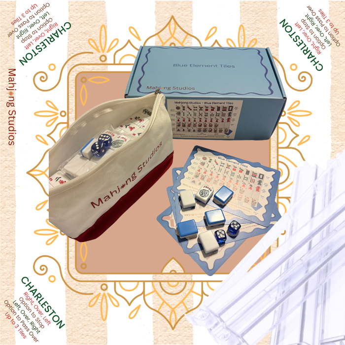 Mahjong Studios – Blue Element American Mahjong Tile Set (166 Tiles)