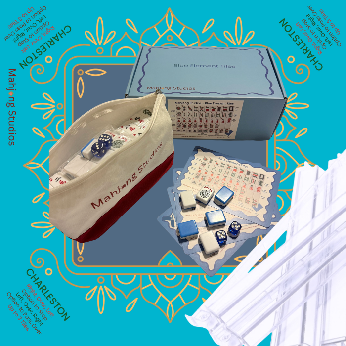 Mahjong Studios – Blue Element American Mahjong Tile Set (166 Tiles)