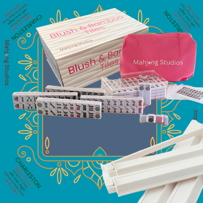Mahjong Studios – Blush & Bamboo American Mahjong Bundle (166 Tiles)