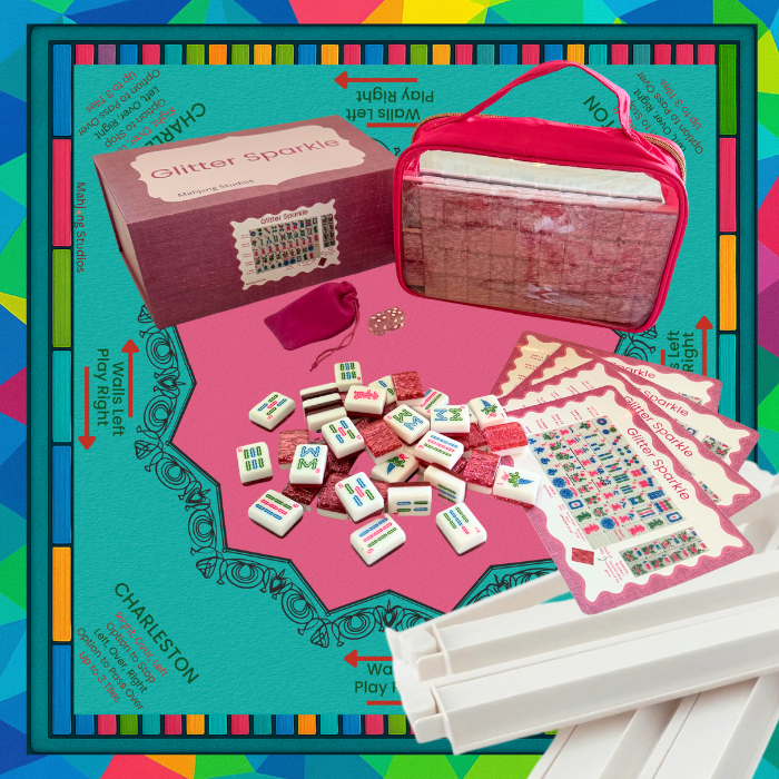 Glitter Sparkle - American Mahjong Tile Set (166 Tiles) Pink Bundle