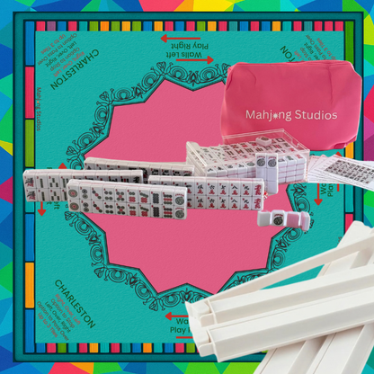 Mahjong Studios – Blush & Bamboo American Mahjong Bundle (166 Tiles)