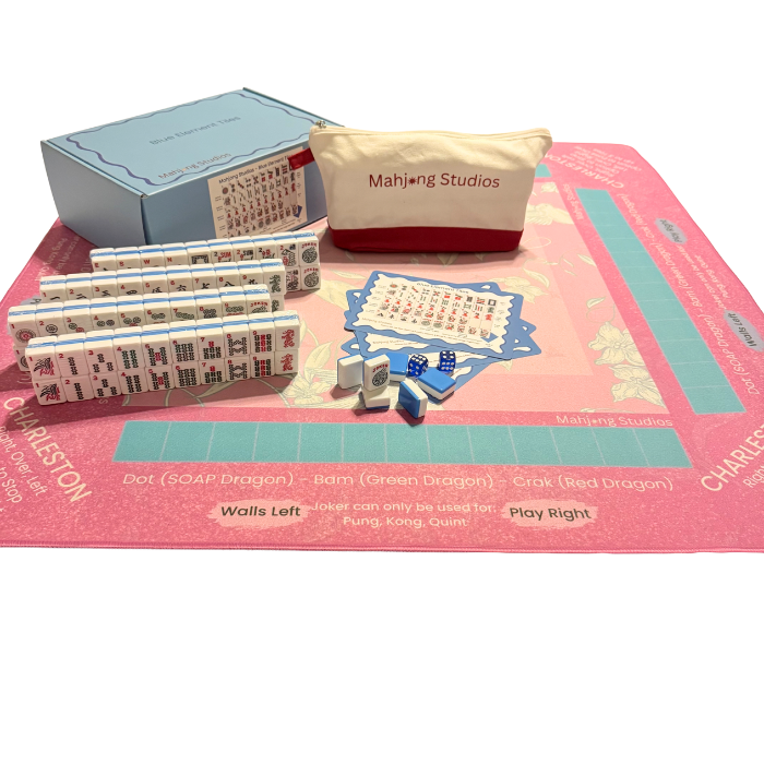 Mahjong Studios – Blue Element American Mahjong Tile Set (166 Tiles)