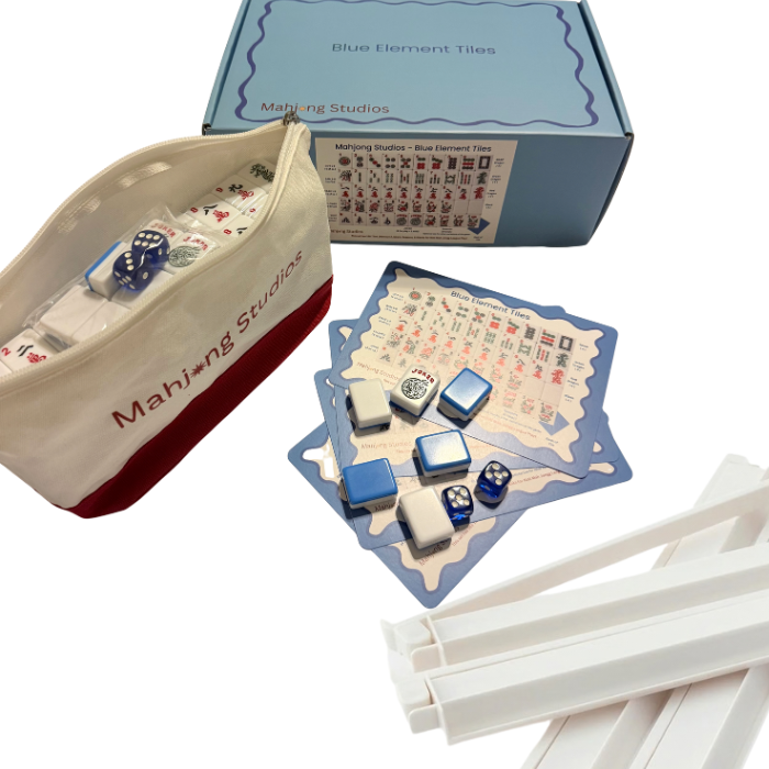 Mahjong Studios – Blue Element American Mahjong Tile Set (166 Tiles)