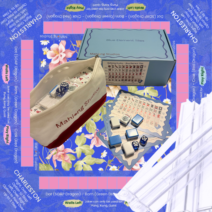 Mahjong Studios – Blue Element American Mahjong Tile Set (166 Tiles)