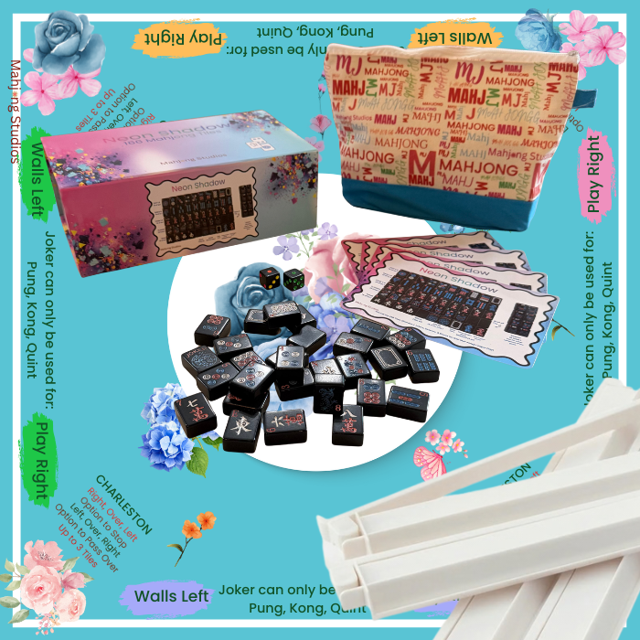 Neon Shadow American Mahjong Tile Set Bundle