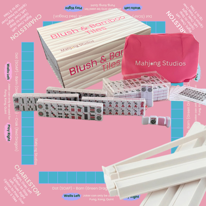 Mahjong Studios – Blush & Bamboo American Mahjong Bundle (166 Tiles)