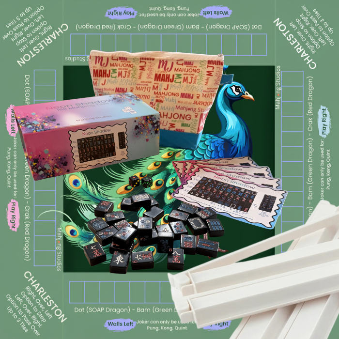 Neon Shadow American Mahjong Tile Set Bundle