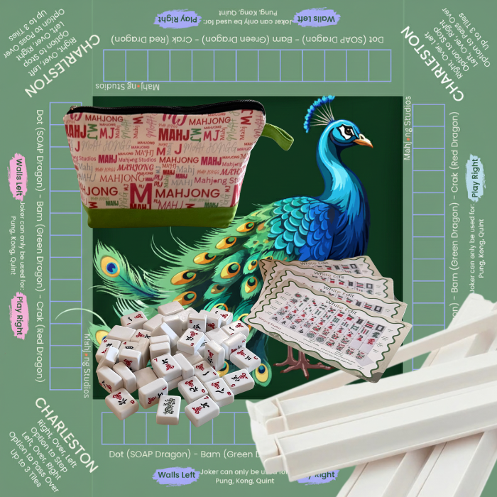 White Edit American Mahjong Tile Set Bundle (with Blanks)