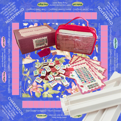Glitter Sparkle - American Mahjong Tile Set (166 Tiles) Pink Bundle