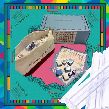 Mahjong Studios – Blue Element American Mahjong Tile Set (166 Tiles)