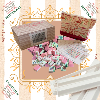 Rose Dragon American Mahjong Pink Tile Set Bundle (with Blanks)