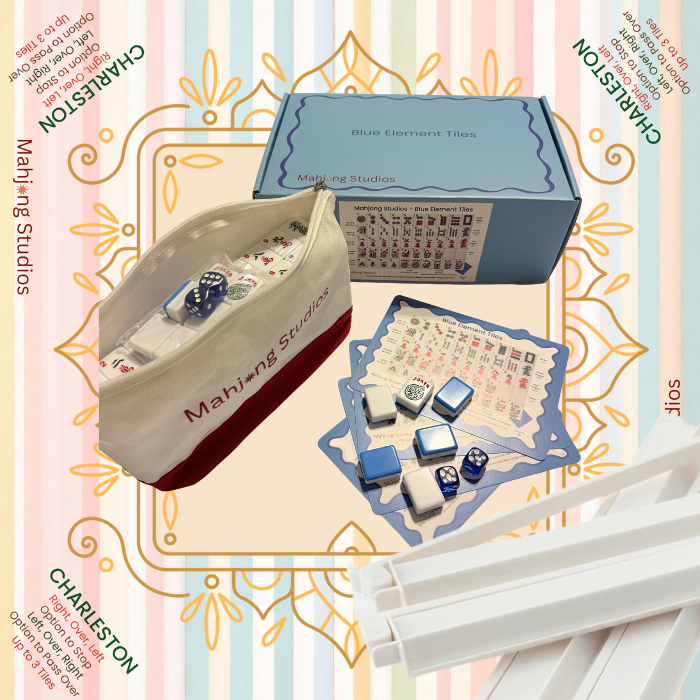 Mahjong Studios – Blue Element American Mahjong Tile Set (166 Tiles)