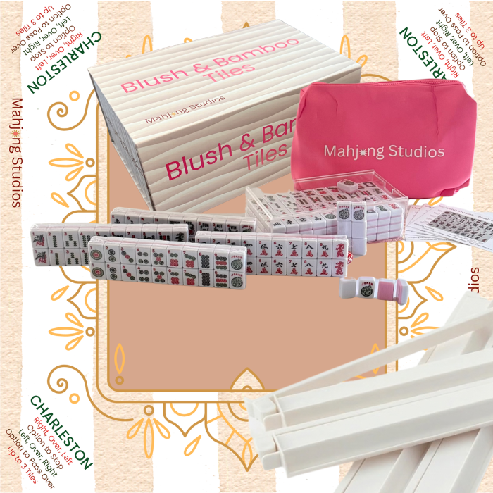 Mahjong Studios – Blush & Bamboo American Mahjong Bundle (166 Tiles)
