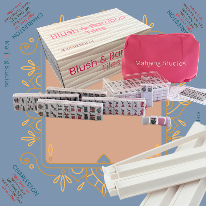 Mahjong Studios – Blush & Bamboo American Mahjong Bundle (166 Tiles)