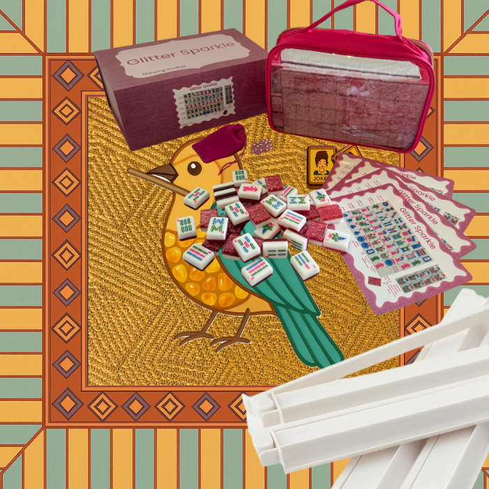 Glitter Sparkle - American Mahjong Tile Set (166 Tiles) Pink Bundle