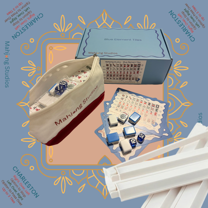 Mahjong Studios – Blue Element American Mahjong Tile Set (166 Tiles)