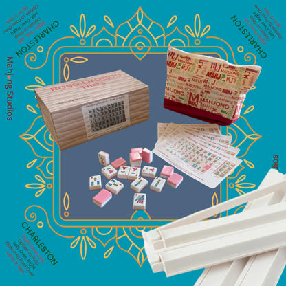 Rose Dragon American Mahjong Pink Tile Set Bundle (with Blanks)