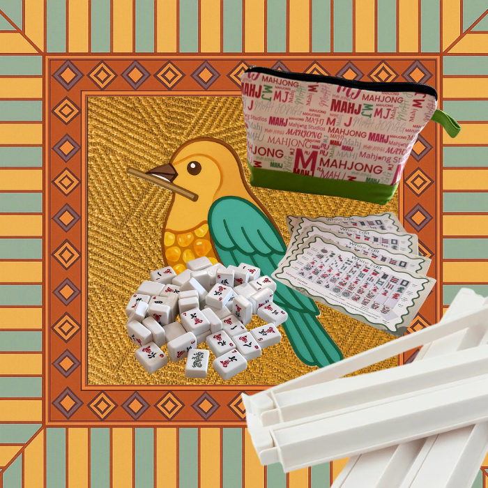 White Edit American Mahjong Tile Set Bundle (with Blanks)