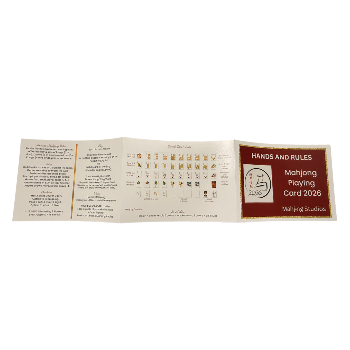 2026 Mahjong Studios - Playing Cards 1-4 Pack Large Print