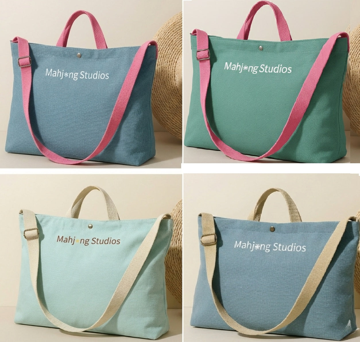 Mahjong Carry All Storage Bag – Canvas - Fits Your bundle