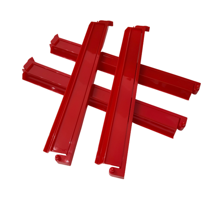 Mahjong Rack and Pusher Set of 4 - Solid Colors Red Blue White