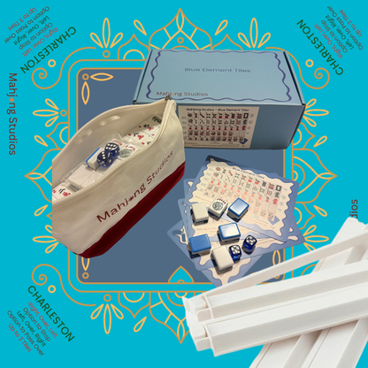 Mahjong Studios – Blue Element American Mahjong Tile Set (166 Tiles)