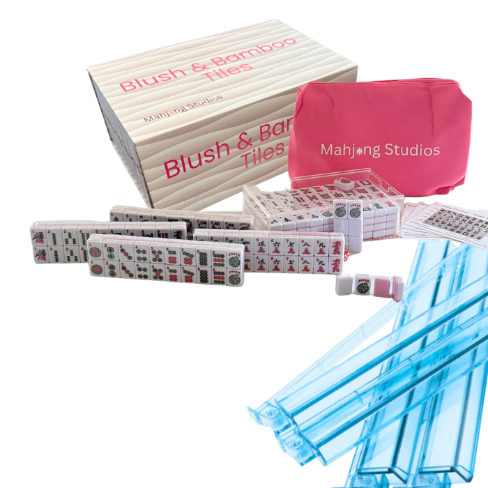 Mahjong Studios – Blush & Bamboo American Mahjong Bundle (166 Tiles)