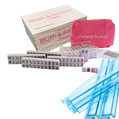 Mahjong Studios – Blush & Bamboo American Mahjong Bundle (166 Tiles)