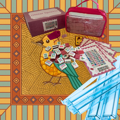Glitter Sparkle - American Mahjong Tile Set (166 Tiles) Pink Bundle