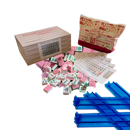 Rose Dragon American Mahjong Pink Tile Set Bundle (with Blanks)