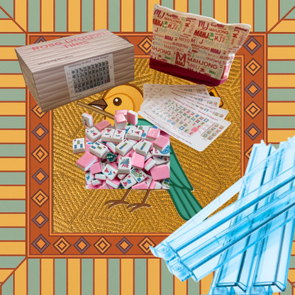Rose Dragon American Mahjong Pink Tile Set Bundle (with Blanks)