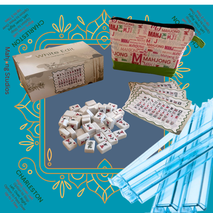 White Edit American Mahjong Tile Set Bundle (with Blanks)
