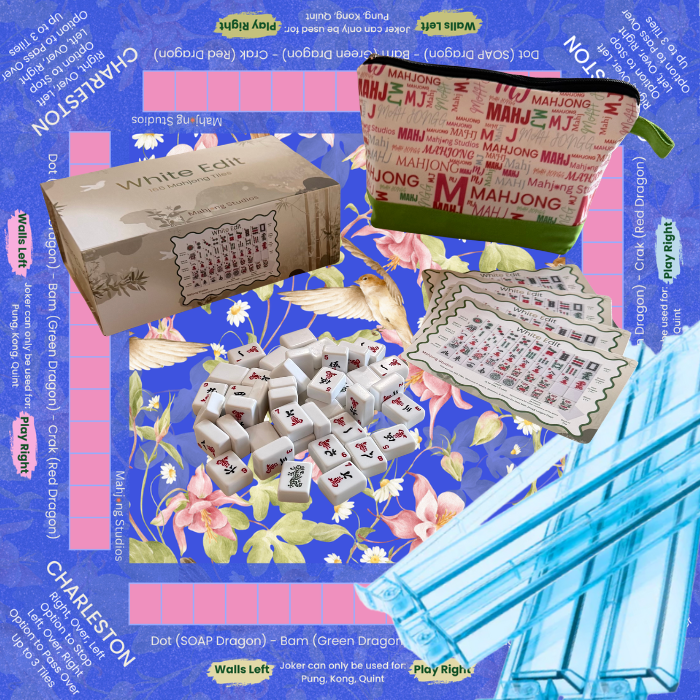 White Edit American Mahjong Tile Set Bundle (with Blanks)